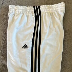 Vintage 2008 Adidas White 3 Stripe Wide Leg Sweatpants Men’s Small